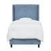 Three Posts™ Teen Emilio Low Profile Standard Bed Upholstered/Velvet in Blue/Brown | 55 H x 59 W in | Wayfair 035B4D50A8A9499BAE09272FA67524F7