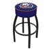 Holland Bar Stool NHL Bar & Round Counter Stool Plastic/Acrylic/Leather/Metal/Faux leather in Black | 25 H x 18 W x 18 D in | Wayfair L8B125NYIsln