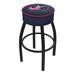 Holland Bar Stool NHL Bar & Round Counter Stool Plastic/Acrylic/Leather/Metal/Faux leather in Black | 25 H x 18 W x 18 D in | Wayfair L8B125ColBlu