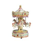Trinx Carousel w/ A Red Gem Turns To The Melody Blue Danube Figurine Resin in Brown | 4.9213 H x 9.252 W x 4.3307 D in | Wayfair