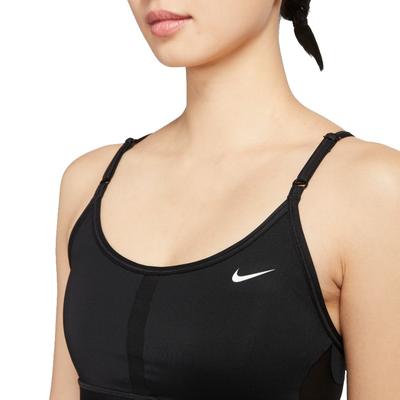 Nike Damen Medium-Support Padded Longline Sports Bra weiß