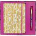 Lilly Pulitzer Office | Lilly Pulitzer Leatherette Journal+Ballpoint Pen | Color: Gold/Green | Size: Os