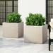 Ella Outdoor Modern Concrete Square Planters (Set of 2) by Christopher Knight Home