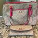 Coach Bags | Authentic Coach Bag With Matching Wallet | Color: Cream/Pink | Size: Os