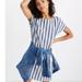 Madewell Dresses | Madewell Stripe-Play Button-Back Tee Dress | Color: Blue/White | Size: S