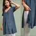 Anthropologie Tops | Akemi+Kin Bari V-Neck Short Sleeve Tunic Dress | Color: Blue | Size: S