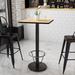 24'' Square Laminate Table Top with 18'' Round Bar Height Table Base