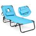 Gymax Folding Chaise Lounge Chair Bed Adjustable Patio Beach Camping - See Details