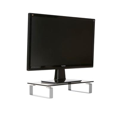 Mind Reader Glass Monitor Stand, Monitor Riser for Computer, Laptop, Desk, iMac, Dell, HP, Clear