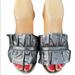 Michael Kors Shoes | Michael Kors Bella Slide Metallic Leather Sandal | Color: Silver | Size: 6
