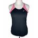 Nike Tops | Nike Dri-Fit Striped Mesh Racerback Tank Top | Color: Black/Pink | Size: L