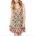 Free People Dresses | Free People Boho Holiday Party Champagne Combo Mini Dress | Color: Blue/Red | Size: 4