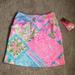 Lilly Pulitzer Shorts | Lilly Pulitzer Monica Golf Skort Sz 00 | Color: Green/Pink | Size: 00