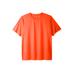 Men's Big & Tall No Sweat Crewneck Tee by KingSize in Electric Orange (Size 9XL)