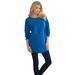 Plus Size Women's Sherpa Tunic by Roaman's in Vivid Blue (Size 18/20) Fleece Long Sleeve Shirt