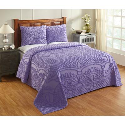 Trevor Collection Tufted Chenille Bedspread Set by Better Trends in Lavender (Size FULL/DOUBLE)