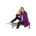 Plus Size Women's Zip Front Tunic Hoodie Jacket by Woman Within in Plum Purple (Size 5X)