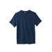 Men's Big & Tall Shrink-Less™ Lightweight Pocket Crewneck T-Shirt by KingSize in Navy (Size 9XL)