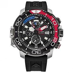 Citizen Aqualand Silicone Black and red Eco Drive BJ2167-03E Diver's Professional Men's Watch.