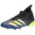 adidas Firm Ground Predator Freak .3 Soccer Shoe (boys) Black/White/Solar Yellow 4.5 Big Kid