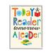 Viv + Rae™ Emery Today a Reader Tomorrow a Leader Canvas Wall Art Wood in Brown | 20" H x 16" W | Wayfair 5920FB8C6E88464F9951CC31891614C9