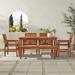 Winston Porter Alfonsi Rectangular 7 - Person 60" Long Acacia Patio Dining Set Wood in Brown | 30 H x 60 W x 32 D in | Wayfair