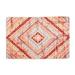 Orange/Red 96 x 60 x 0.13 in Area Rug - Foundry Select Geometric Handwoven Indoor/Outdoor Area Rug Polyester | 96 H x 60 W x 0.13 D in | Wayfair