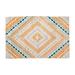 Blue/Yellow 72 x 48 x 0.13 in Area Rug - Union Rustic Abdirizaq Geometric Handwoven Yellow/Blue Indoor/Outdoor Area Rug | Wayfair