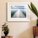 Highland Dunes Long View Pier - Picture Frame Photograph Paper, Wood in Black/Blue/Gray | 24 H x 18 W x 1.5 D in | Wayfair