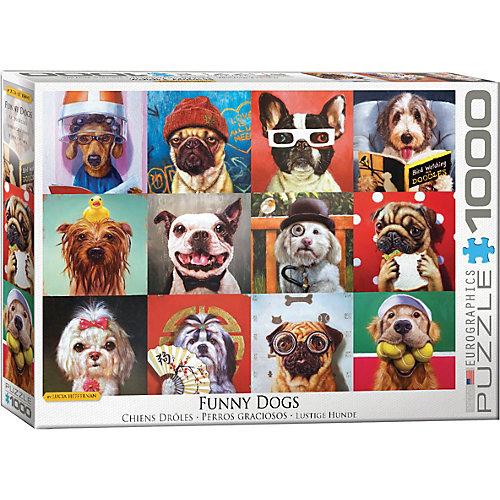 Puzzle 1000 Teile-Lustige Hunde von Lucia Heffernan
