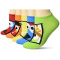 Sesame Street Women’s No-Show Socks with Elmo, Big Bird, Cookie Monster, Bert, Grover Prints (5 Pack), Size Sock Size: 9-11/Shoe Size: 4-10.5, Big Face