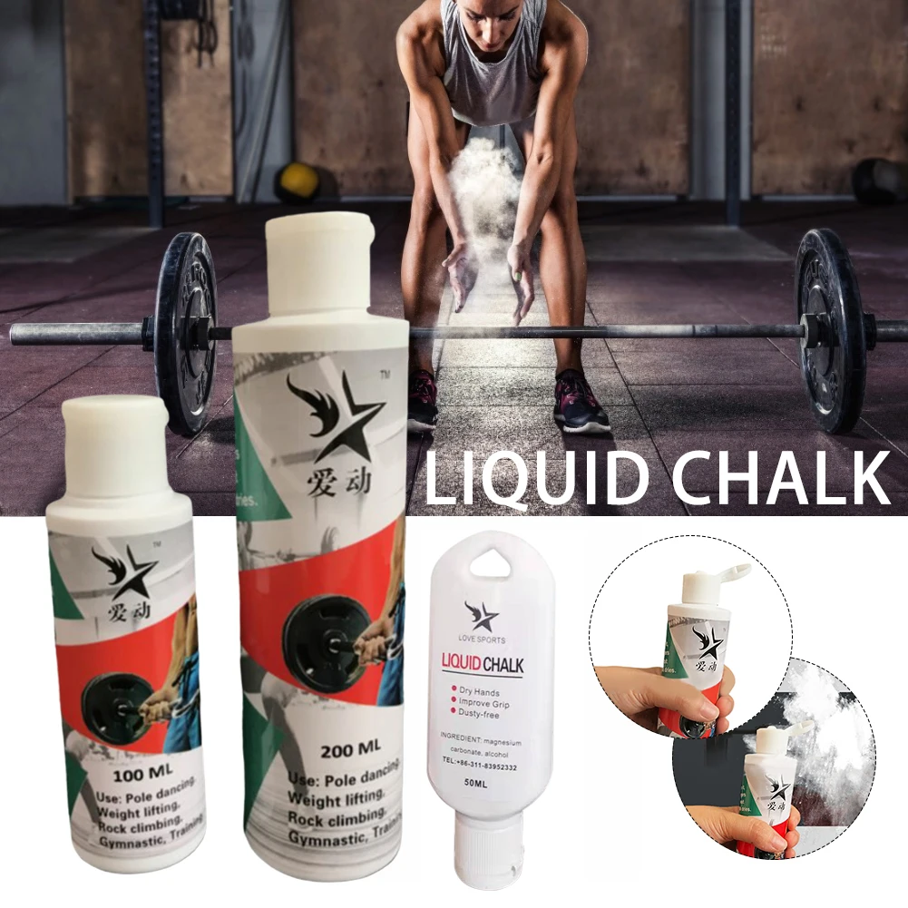 Poudre de magnésium antidérapante, 200ML, craie liquide, pour haltérophilie, matériel de Fitness, escalade, entraînement