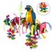 Txkrhwa Large Bird Parrot Toys Parrot Chew Toy for Bird Macaw African Greys Cockatoo Eclectus Budgies Parakeet Cockatiel Conure Lovebirds Cage Wood Toy