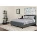 Button Tufted Upholstered Platform Bed with Pocket Spring Mattress