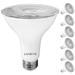 Luxrite 6 Pack LED PAR30 Flood Light Bulb 850 Lumens 11W Dimmable Wet Rated E26 Base UL Listed