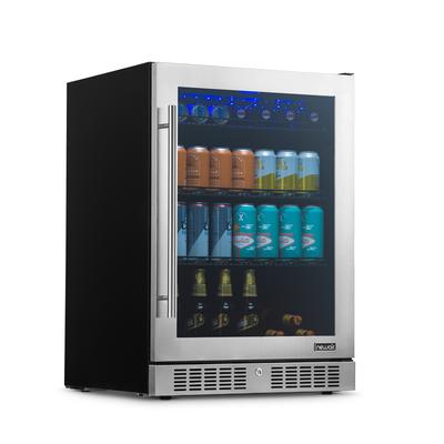 NewAir 24" Built-in Premium 224 Can Beverage Fridge?with Color Changing LED Lights and Precision Temperature Controls
