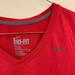 Nike Tops | Nike Dri-Fit Coral Red V-Neck Workout Top | Color: Pink/Red | Size: S