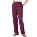 Plus Size Women's 7-Day Knit Straight Leg Pant by Woman Within in Deep Claret (Size L)