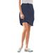 Plus Size Women's Sport Knit Skort by Woman Within in Heather Navy (Size S)
