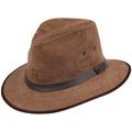 Jaxon & James Nubuck Leather Safari Fedora - Chestnut Large