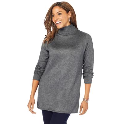 Plus Size Women's Cotton Cashmere Turtleneck by Je...