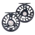 MAXIMUMCATCH Maxcatch AVID PRO Fly Fishing Reel with CNC-machined Aluminum Body Super Large Arbor Design-3/5, 5/7, 7/9 Weights (Black, 3/5wt)