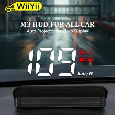 WiiYii – M3 HUD affichage tête haute ordinateur de bord projecteur de vitesse obd2 alarme de