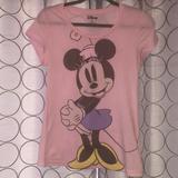 Disney Tops | Disney Minnie Mouse Pink T-Shirt | Color: Pink/Purple | Size: L