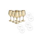 Moët & Chandon Champagne Flutes Real Glass Set of 6 with Saucers