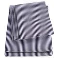 Cal King Size Bed Sheets - 6 Piece 1500 Supreme Deluxe Collection Deep Pocket Ultra Soft California King Sheet Set Bedding - 2 Extra Pillow Cases, California King, Classic Stripe Navy
