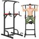 BangTong&Li Power Tower Dip Station Adjustable Pull Up & Dip Stands Multi-Function Strength Training Pull up Bar Fitness Equipment for Home Gym (Black+Red)