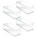 mDesign Plastic Kitchen Food Storage Organizer Bin - 4 Pack, Clear