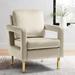 Valentina Comfy Accent Armchair with Golden Metal Legs and Removable Cushions by HULALA HOME