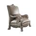 Diamond Tufted Leatherette Accent Chair with Scrolled Legs, Beige